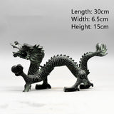 Antique Bronze Dragon Catch Beads Classical Artwork Qinglong Copper Dragon