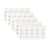 5Pcs Ladies Underwear Bra Extension Buckle Bra Extender 5 Hook White