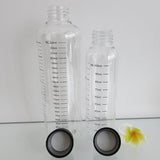 10pcs PET Plastic Refillable Water Bottles 110ML&230ML Transparent Graduated Measurement Childproof Cap Liquid Storage Container