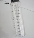 10pcs PET Plastic Refillable Water Bottles 110ML&230ML Transparent Graduated Measurement Childproof Cap Liquid Storage Container