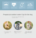Portable Dog Cat Water Bottle with Storage Food and Water Container for Puppy Pets Dogs Feeder Bowl Outdoor Travel Pet Supplies