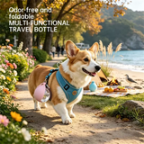 Portable Pet Water Bottle,Leak-Proof Travel Water Dispenser with Bowl , Outdoor Walking and Travel Drinking and Feeding Containe