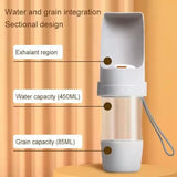 Pet  2-in-1 Dog Water Bottle & Food Container: Foldable Bowl, Leak-Proof & Portable.Essential Durable Travel Gear for Dog Cat