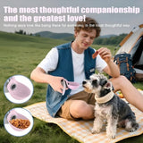 Portable Pet Water Bottle,Leak-Proof Travel Water Dispenser with Bowl , Outdoor Walking and Travel Drinking and Feeding Containe