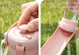 3 In 1 Pet Water Bottle Portable Leakproof Dogs Water Dispenser Spray Cooling Food Storage Feeder Bowl Cats Outdoor Travel Cup