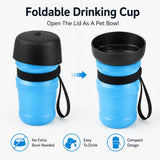 Portable Dog Water Bottle 500ML Collapsible Pet Travel Drinking Cup Squeeze Water Feeder Bowl for Dogs Cats