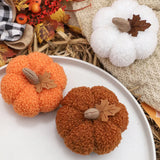 Halloween Plush Pumpkin Ornament—Table Decoration, Decorative Prop, Party Supplies, Photo Prop