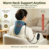 Electric Heated Neck Wrap Adjustable Temperature Timer Herbal Hot Compress For Neck Pain Relief Home Office Use