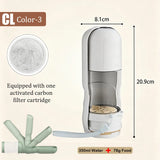 2-in-1 Portable Pet Water Bottle with Food Container - Foldable Travel Dispenser for Dogs & Cats Leakproof Outdoor Hydration