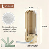 2-in-1 Portable Pet Water Bottle with Food Container - Foldable Travel Dispenser for Dogs & Cats Leakproof Outdoor Hydration