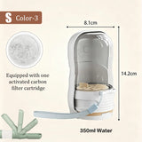 2-in-1 Portable Pet Water Bottle with Food Container - Foldable Travel Dispenser for Dogs & Cats Leakproof Outdoor Hydration