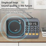 Portable FM Radio Portable Bluetooth Speaker with LED Light support Recording TF Card USB Play Wireless Speaker Radio FM Receive