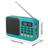 Portable FM Radio Portable Bluetooth Speaker with LED Light support Recording TF Card USB Play Wireless Speaker Radio FM Receive