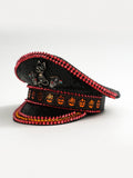 Halloween Men and Women's Party Hat Metal Foxes Skulls Smiling Pumpkin Three-dimensional Rivets Design Festival Carnival