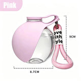 Portable Foldable Pet Water Bottle with Lanyard Leak-proof Plastic Dog Cat Drinking Cup Compact Outdoor Travel Walking Pet Water