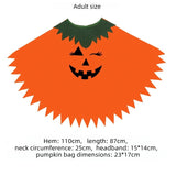 Halloween COS Costumes Party Costumes Pumpkin Cloaks Cloak Pumpkin Shawls Pumpkin Hats Headbands Cute Cosplay