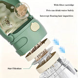 2-in-1 Portable Pet Water Bottle with Food Container - Foldable Travel Dispenser for Dogs & Cats Leakproof Outdoor Hydration