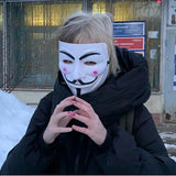 Halloween Mask Anonymous Mask Costume Accessory Cosplay Party Fancy Dress Prop Guy Fawkes Full Face Mask Halloween Event Outfit