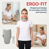 660-850nm Electric Red Light Heated Neck Belt Infrared Neck Care Pain Relief Muscle Relaxation 3 Gear Vibration Massage Brace