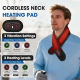 Heated Neck Wrap Neck Heating Pad Rechargeable Neck Massager Red Light 3 Heat Levels 3 Massage Modes Wearable Neck Warmer Gift