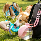 Portable Foldable Pet Water Bottle with Lanyard Leak-proof Plastic Dog Cat Drinking Cup Compact Outdoor Travel Walking Pet Water