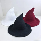Halloween Witch Hat, Foldable Knitted Women's Hat, Halloween Party Hat, Magic Hat, Holiday Party, Role-Playing, Decoration