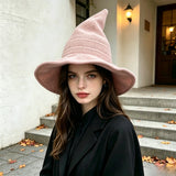 Halloween Witch Hat, Foldable Knitted Women's Hat, Halloween Party Hat, Magic Hat, Holiday Party, Role-Playing, Decoration