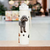 750ml Plastic Water Bottle with Pet Animal Print Reusable Leakproof Cup for Daily Use