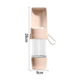Pet  2-in-1 Dog Water Bottle & Food Container: Foldable Bowl, Leak-Proof & Portable.Essential Durable Travel Gear for Dog Cat