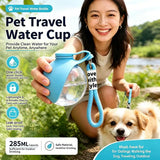 NEW Portable Pet Water Bottle 285ML Capacity With Carry Lanyard Perfect For Dog Walking Outdoor Hiking Trips
