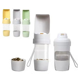 Pet  2-in-1 Dog Water Bottle & Food Container: Foldable Bowl, Leak-Proof & Portable.Essential Durable Travel Gear for Dog Cat