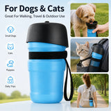 Portable Dog Water Bottle 500ML Collapsible Pet Travel Drinking Cup Squeeze Water Feeder Bowl for Dogs Cats