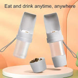 Pet  2-in-1 Dog Water Bottle & Food Container: Foldable Bowl, Leak-Proof & Portable.Essential Durable Travel Gear for Dog Cat