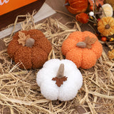 Halloween Plush Pumpkin Ornament—Table Decoration, Decorative Prop, Party Supplies, Photo Prop