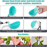 Portable Foldable Pet Water Bottle with Lanyard Leak-proof Plastic Dog Cat Drinking Cup Compact Outdoor Travel Walking Pet Water