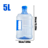 5L/7.5L Thickened PET Water Bottle with Handle Water Canteen for Picnic Outdoor Hiking Camping Multifunctional Pure Water Jug