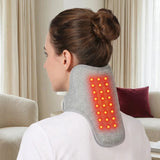 660-850nm Electric Red Light Heated Neck Belt Infrared Neck Care Pain Relief Muscle Relaxation 3 Gear Vibration Massage Brace