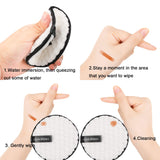 8 Pack Reusable Makeup Removing Pads Face Cleansing Pads Christmas Gifts Face Eraser Removing Cleaning Puff Soft Chemical-Free Facial Cotton Pads with Laundry Bag 4.7" Dia