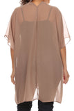 Plus Size Women's Front Tie Beach Dress Cove Up Swimwear Made in USA - Presidential Brand (R)
