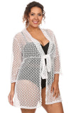 Plus Size Women's Spider Lace Beach Dress Cove Up Swimwear Made in USA - Presidential Brand (R)