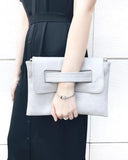 Womens Faux Leather Envelope Clutch Bag - Presidential Brand (R)