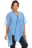 Plus Size Women's Front Tie Beach Dress Cove Up Swimwear Made in USA - Presidential Brand (R)
