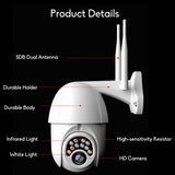 GUUDGO 10LED 5X Zoom HD 2MP IP Security Camera WiFi Wireless 1080P Outdoor PTZ Waterproof Night Vision ONVIF - Presidential Brand (R)