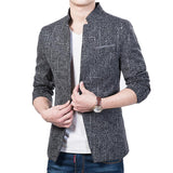 Mens Stand Collar Blazer Slim Fit - Presidential Brand (R)