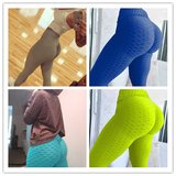 Leggings Women Gym High Waist Push Up Yoga Pants Jacquard Fitness Legging Running Trousers Woman Tight Sport Pants - Presidential Brand (R)