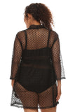 Plus Size Women's Spider Lace Beach Dress Cove Up Swimwear Made in USA - Presidential Brand (R)