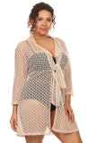 Plus Size Women's Spider Lace Beach Dress Cove Up Swimwear Made in USA - Presidential Brand (R)