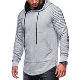 Mens Slim Fit Biker Hoodie in Dark Gray - Presidential Brand (R)