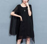 Womens Cape Style Chiffon Dress - Presidential Brand (R)