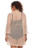 Plus Size Women's Spider Lace Beach Dress Cove Up Swimwear Made in USA - Presidential Brand (R)